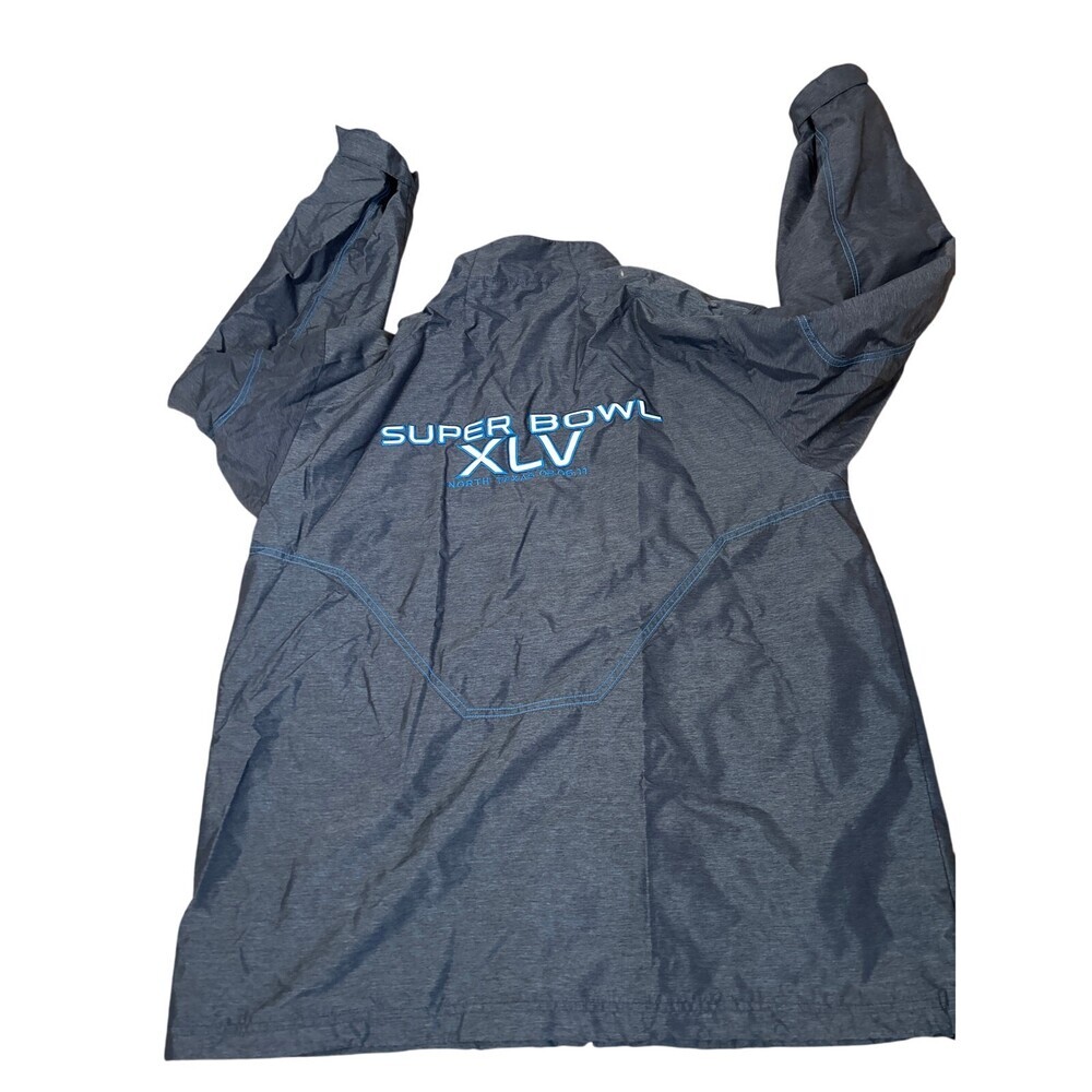 Reebok Texas Blue SUPER BOWL XLV WINDBREAKER JACKET 2/6/2011 SZ XL embroidered - Picture 3 of 10